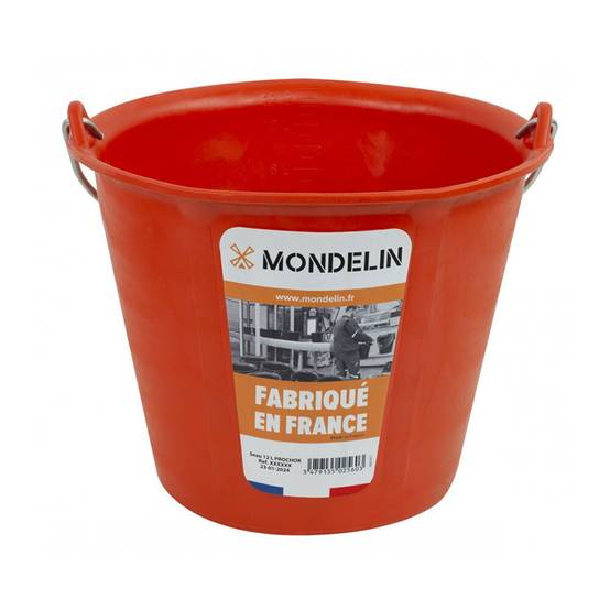 Seau de maçon Prochok 12L orange - Mondelin - Image 3