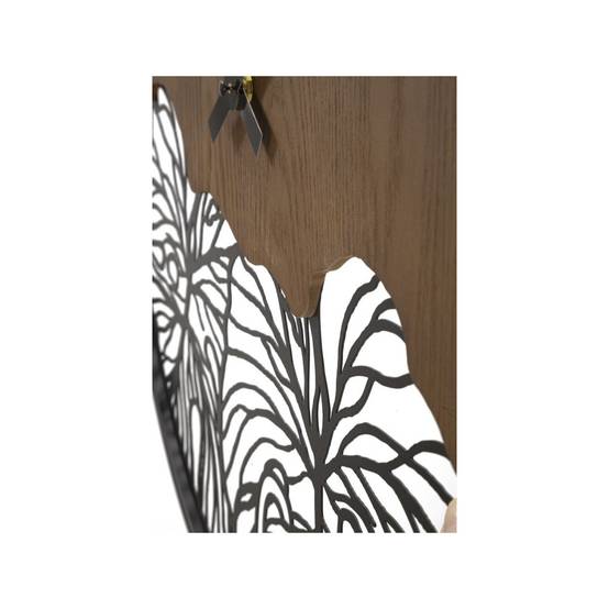 Horloge Murale Design "Leaf" 60cm Marron & Noir - Image 4