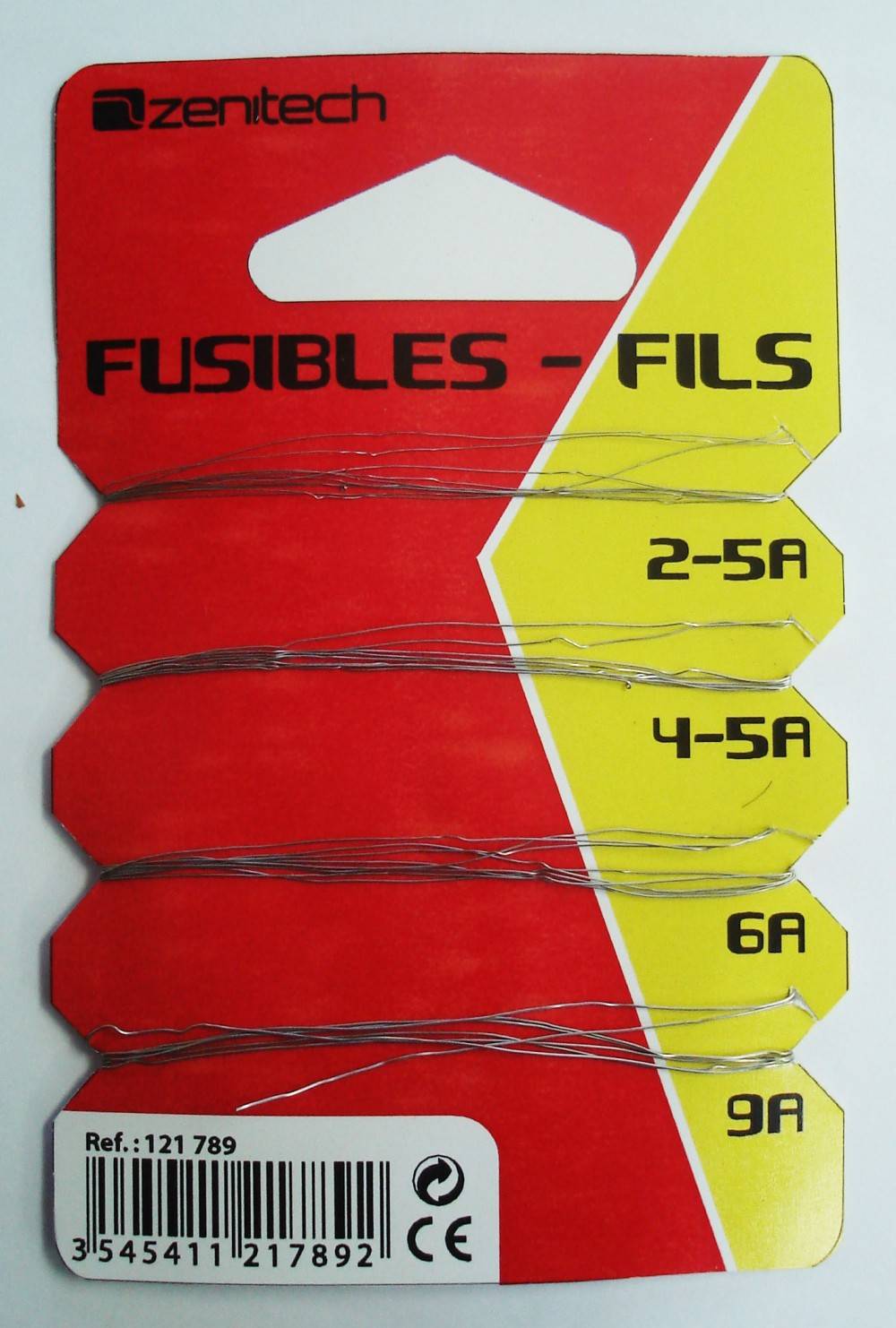 Centrale Brico - Fil fusible plomb 2-5A + 4-5A + 6A + 9A