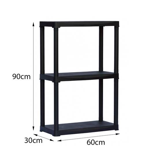 Dmora - Armoire d'extérieur Dalbertin, Etagère d'extérieur, Armoire de balcon polyvalente avec 1 étagère, 100% Made in Italy, 60x30h90 cm, Anthracite - Dmora - Image 3
