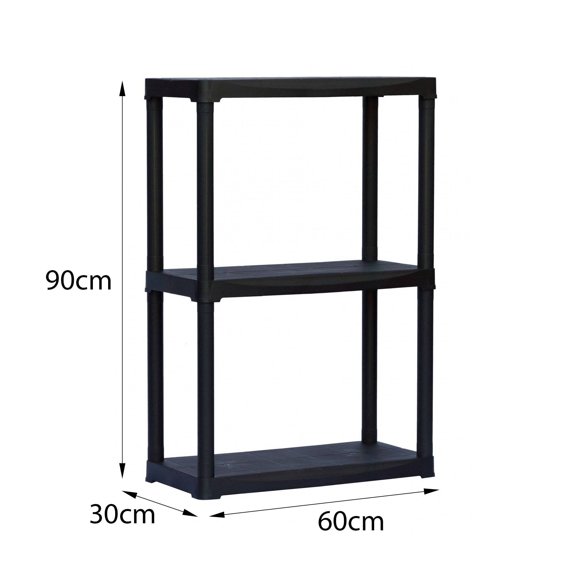 Dmora - Armoire d'extérieur Dalbertin, Etagère d'extérieur, Armoire de balcon polyvalente avec 1 étagère, 100% Made in Italy, 60x30h90 cm, Anthracite - Dmora - Image 3