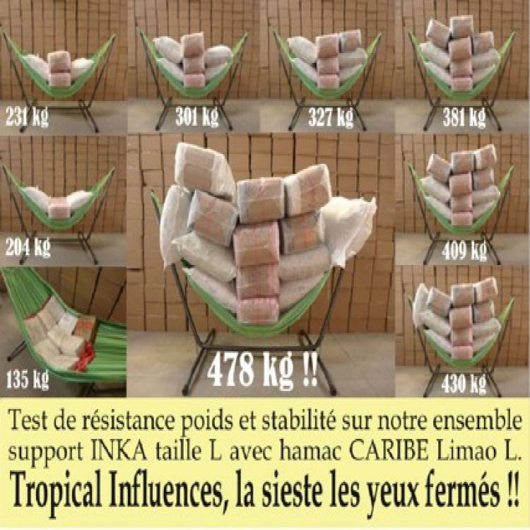 Tropical Hamac - Support hamac INKA L avec Poligono Noir - Tropical Hamac - Image 10