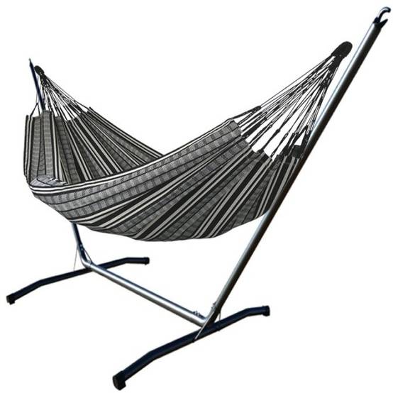 Tropical Hamac - Support hamac INKA L avec Poligono Noir - Tropical Hamac - Image 1