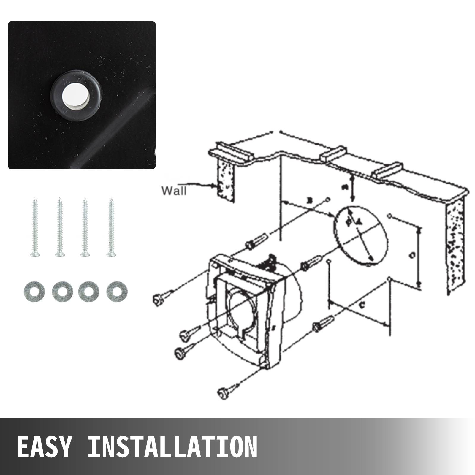 VEVOR Ventilateur extraction 145W, débit 1733 m³/h, tuyau 5m, pour fumée, maison, atelier