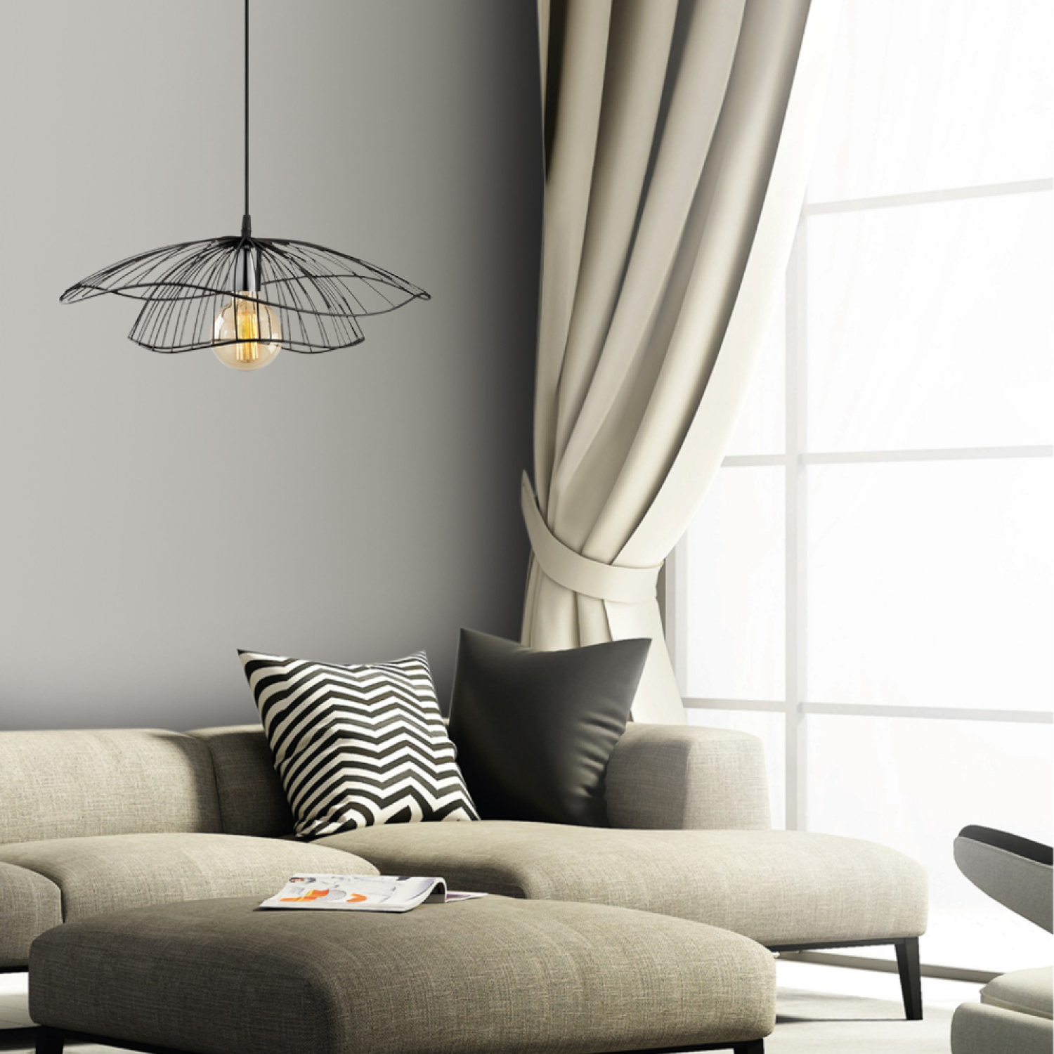 Concept Usine - Suspension filaire noire LOLA - Image 2