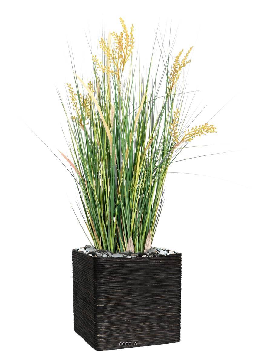 Artificielles - Isolepsis artificiel Graminée Papyrus scirpes H 90 cm en pot - Image 2