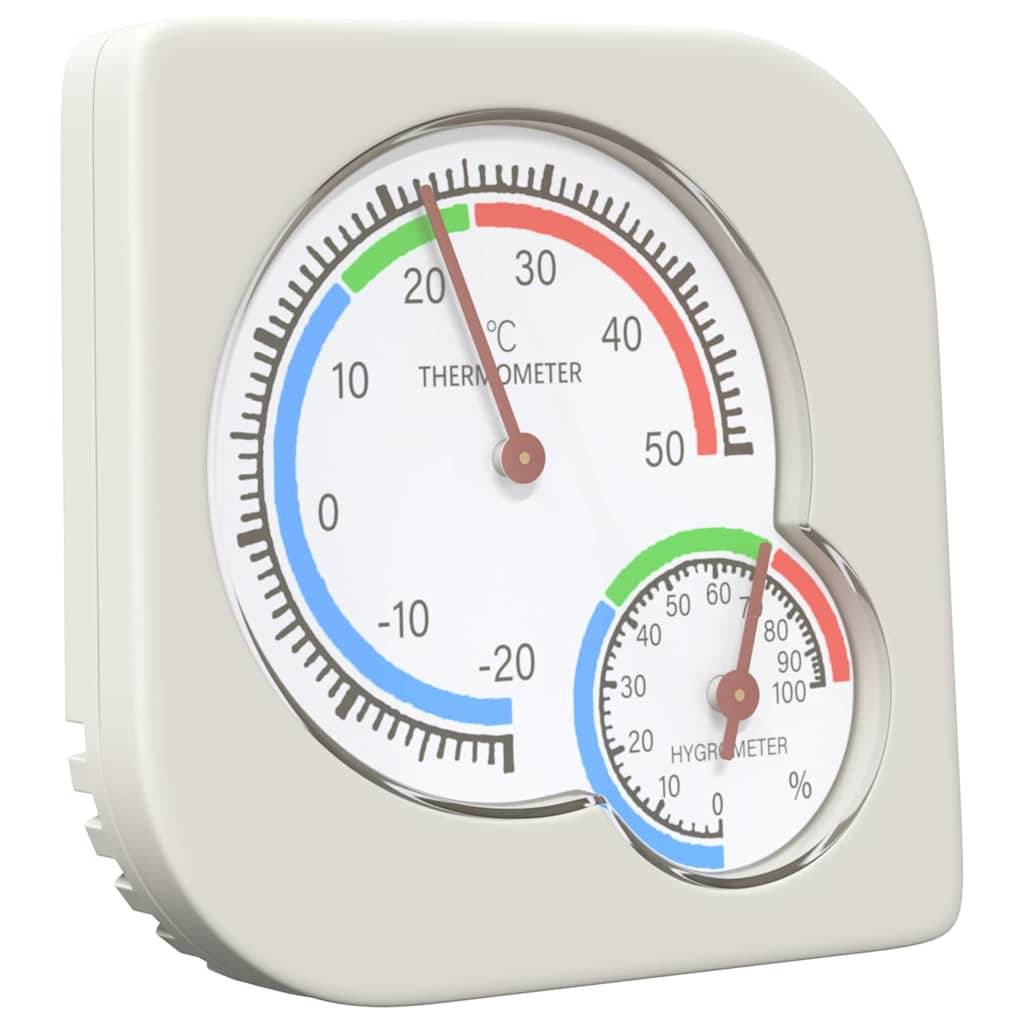Vidaxl - Hygromètre thermo Blanc 7,5 x 7,5 x 1,2 cm ABS vidaXL 876742 - Image 2