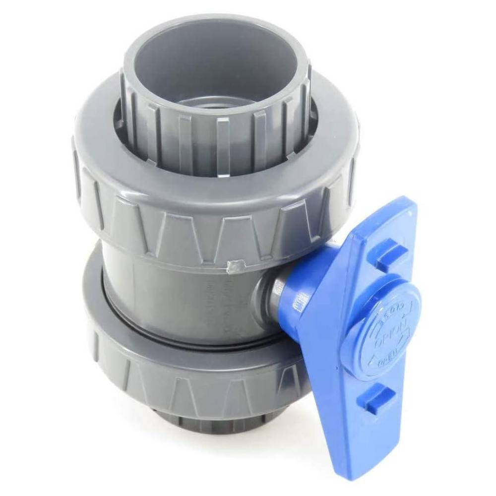 Lot de 2 vannes PVC pour piscine diametre 50 mm - Image 3