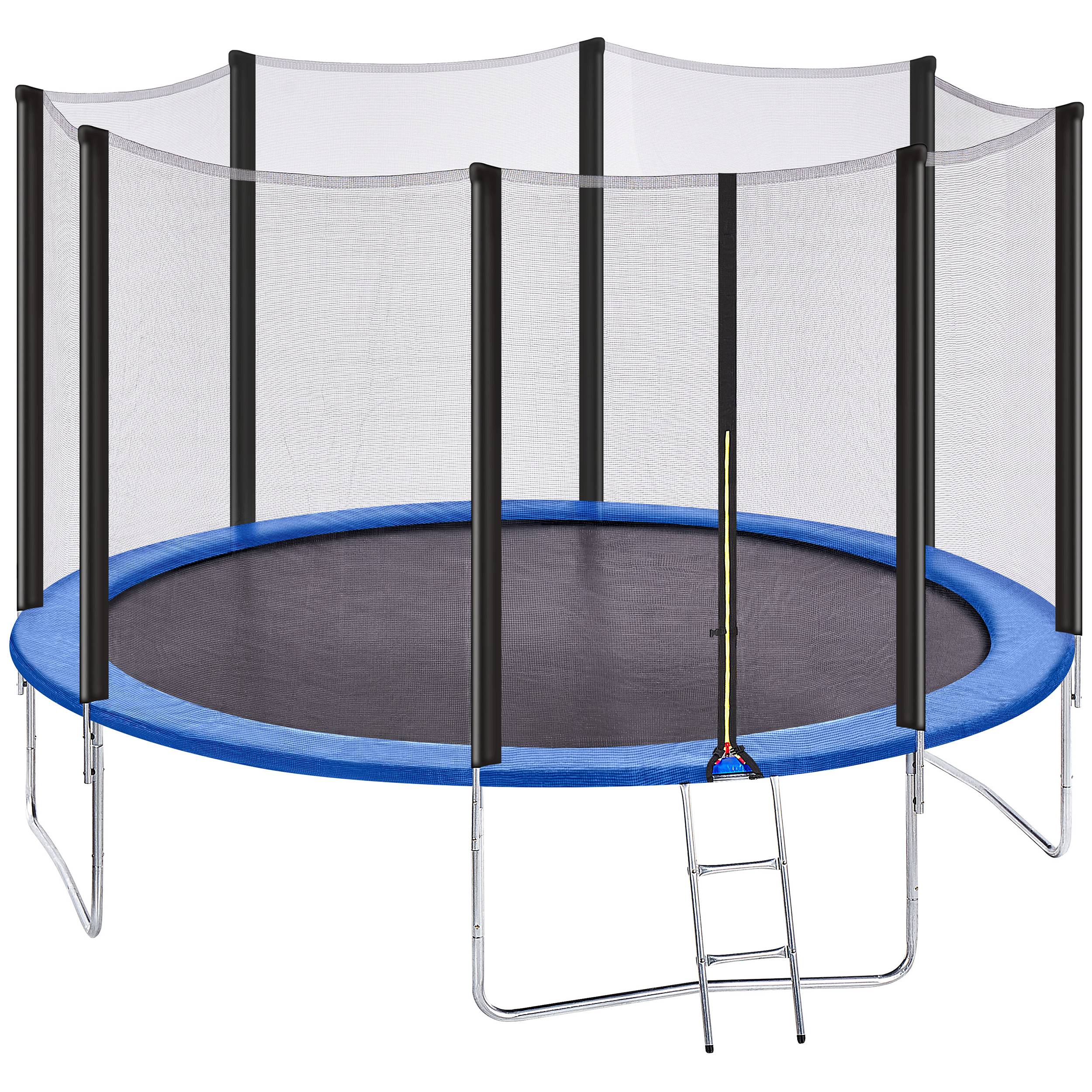Beliani - Trampoline avec Filet de Sécurité 366 cm en Polypropylène et Métal Bleu Pour vos Enfants Jardin Beliani - Image 1