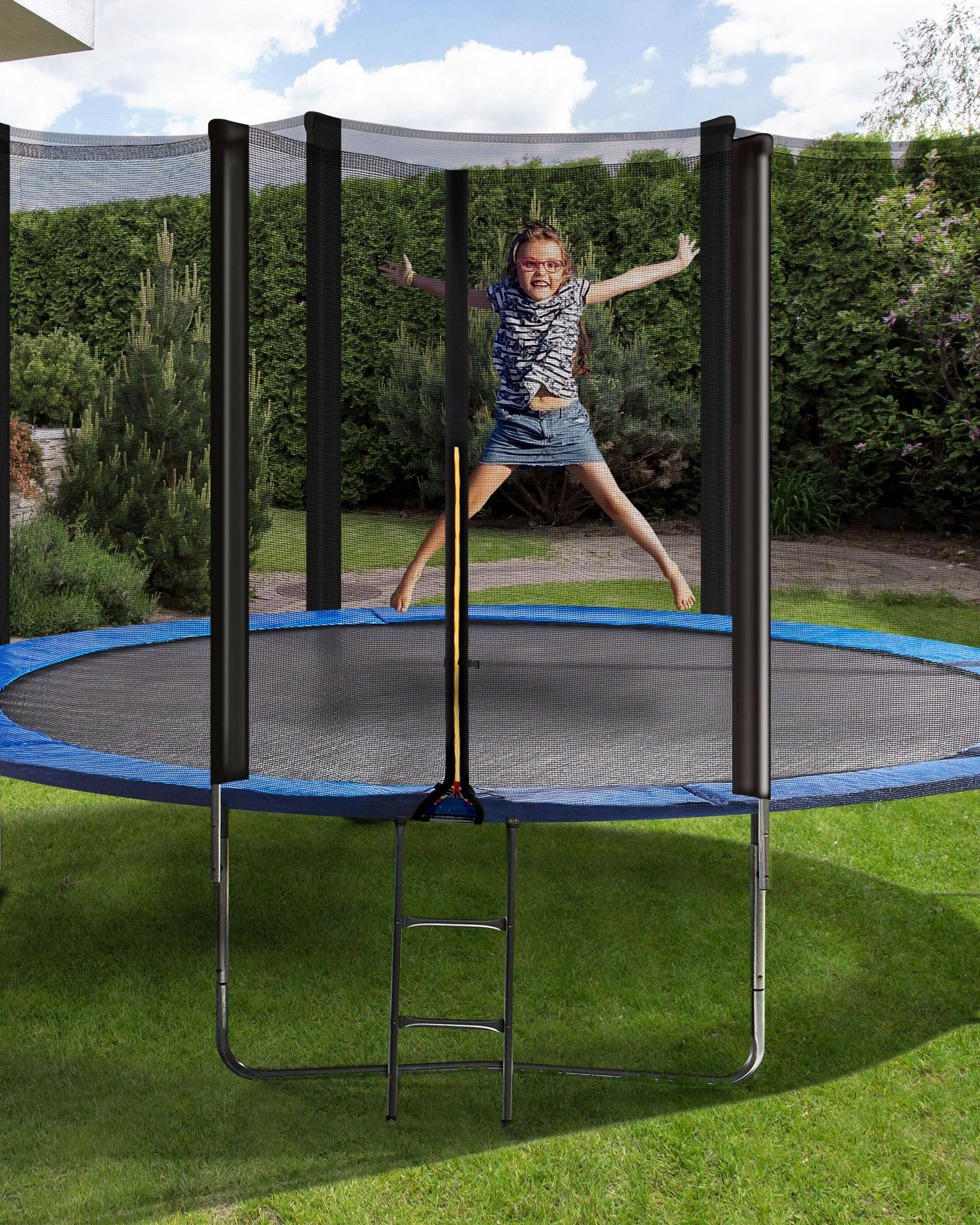 Beliani - Trampoline avec Filet de Sécurité 366 cm en Polypropylène et Métal Bleu Pour vos Enfants Jardin Beliani - Image 2