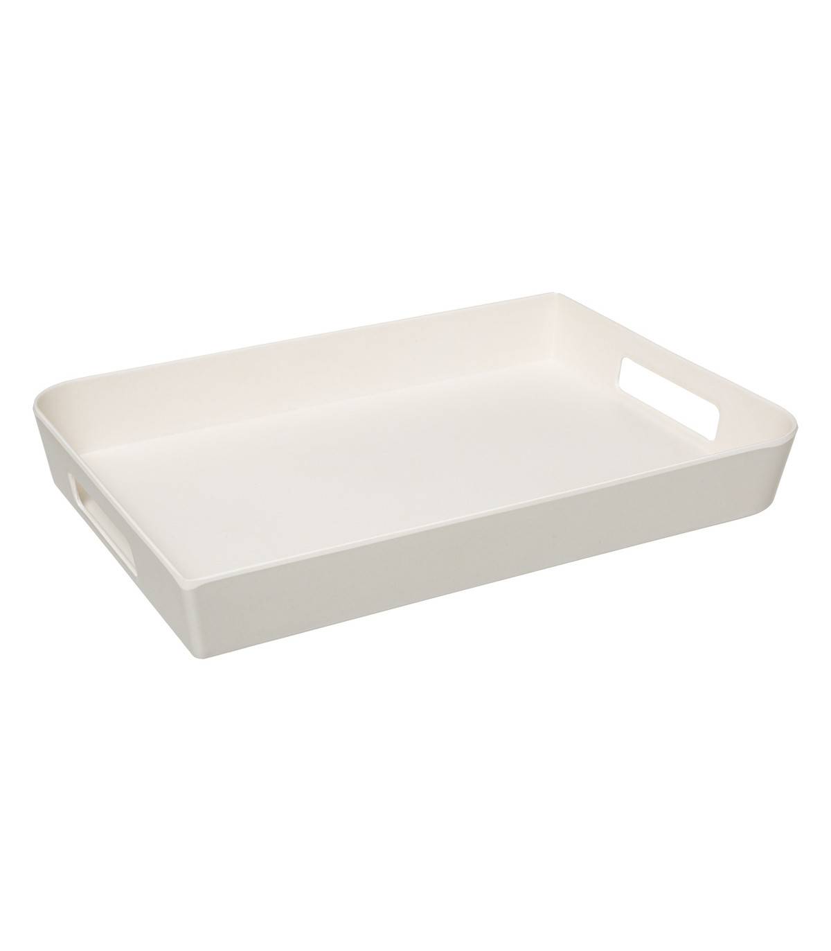Plateau en Mélamine 35 x 25 cm Blanc - Image 1