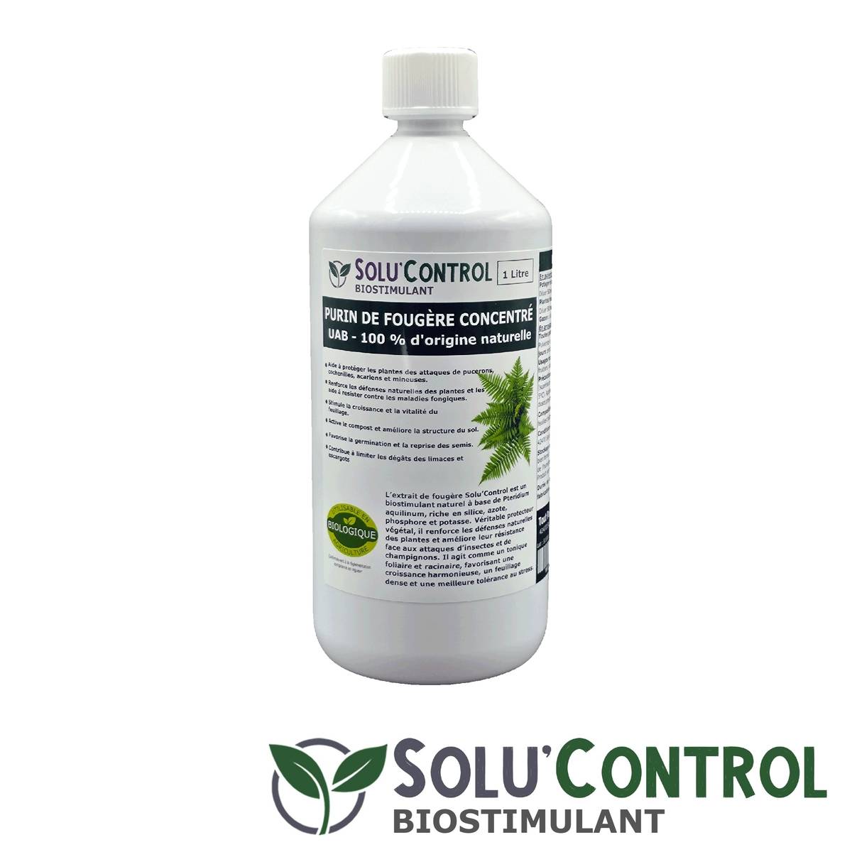 Tout pour les nuisibles - SOLU'CONTROL - Purin de Fougère – 1L Concentré – Biostimulant Naturel – Aide à Se Défendre des Insectes & Maladies Fongiques - Image 3