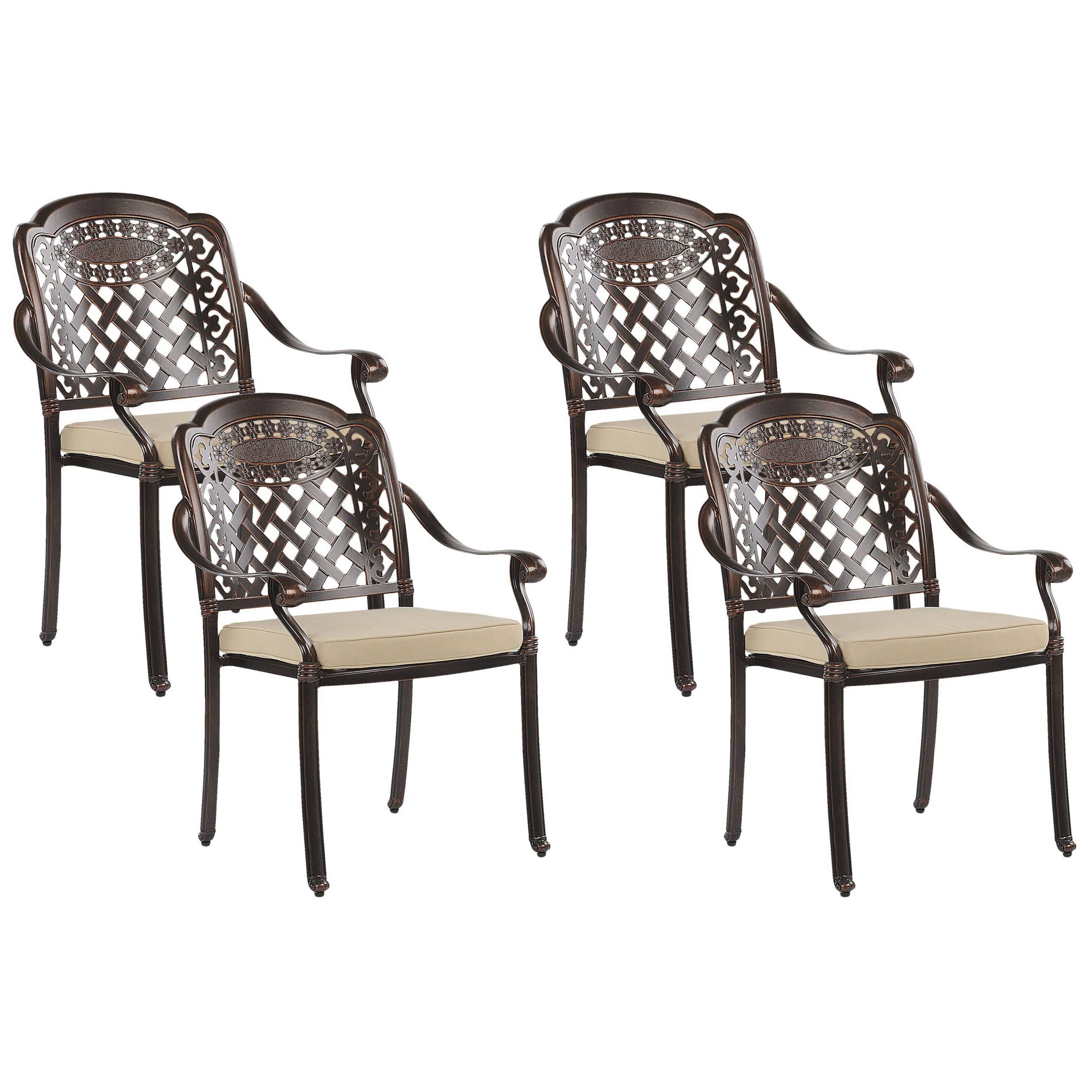 Beliani - Chaise de jardin Aluminium Marron foncé MANFRIA - Beliani - Image 2