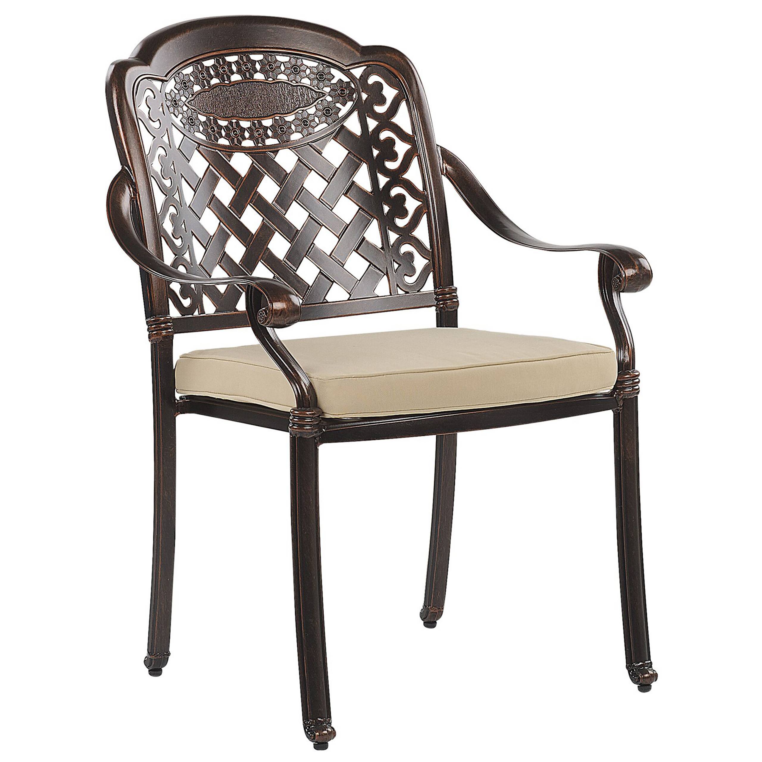 Beliani - Chaise de jardin Aluminium Marron foncé MANFRIA - Beliani - Image 4