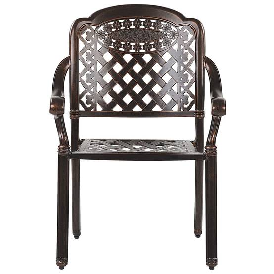 Chaise de jardin Aluminium Marron foncé MANFRIA - Beliani - Image 5