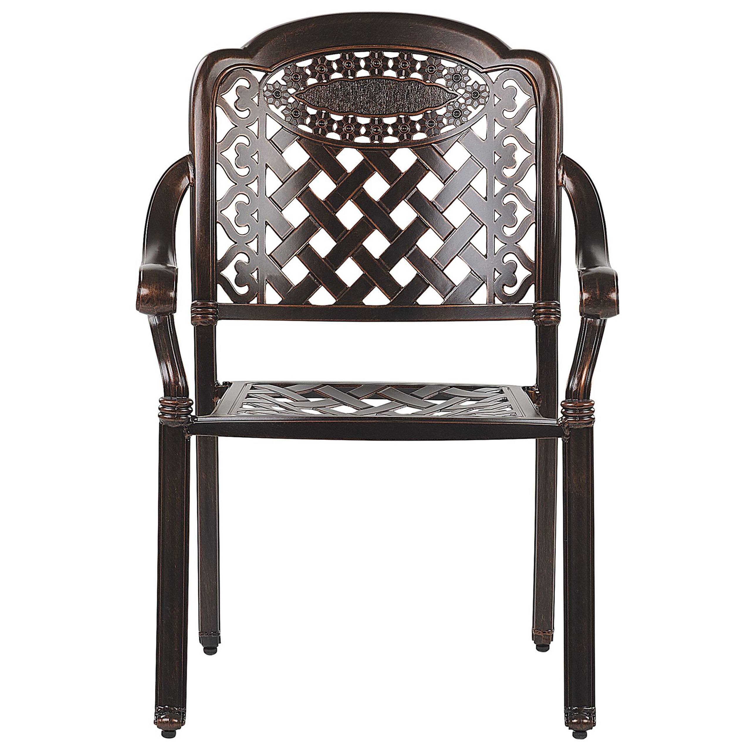 Chaise de jardin Aluminium Marron foncé MANFRIA - Beliani - Image 5