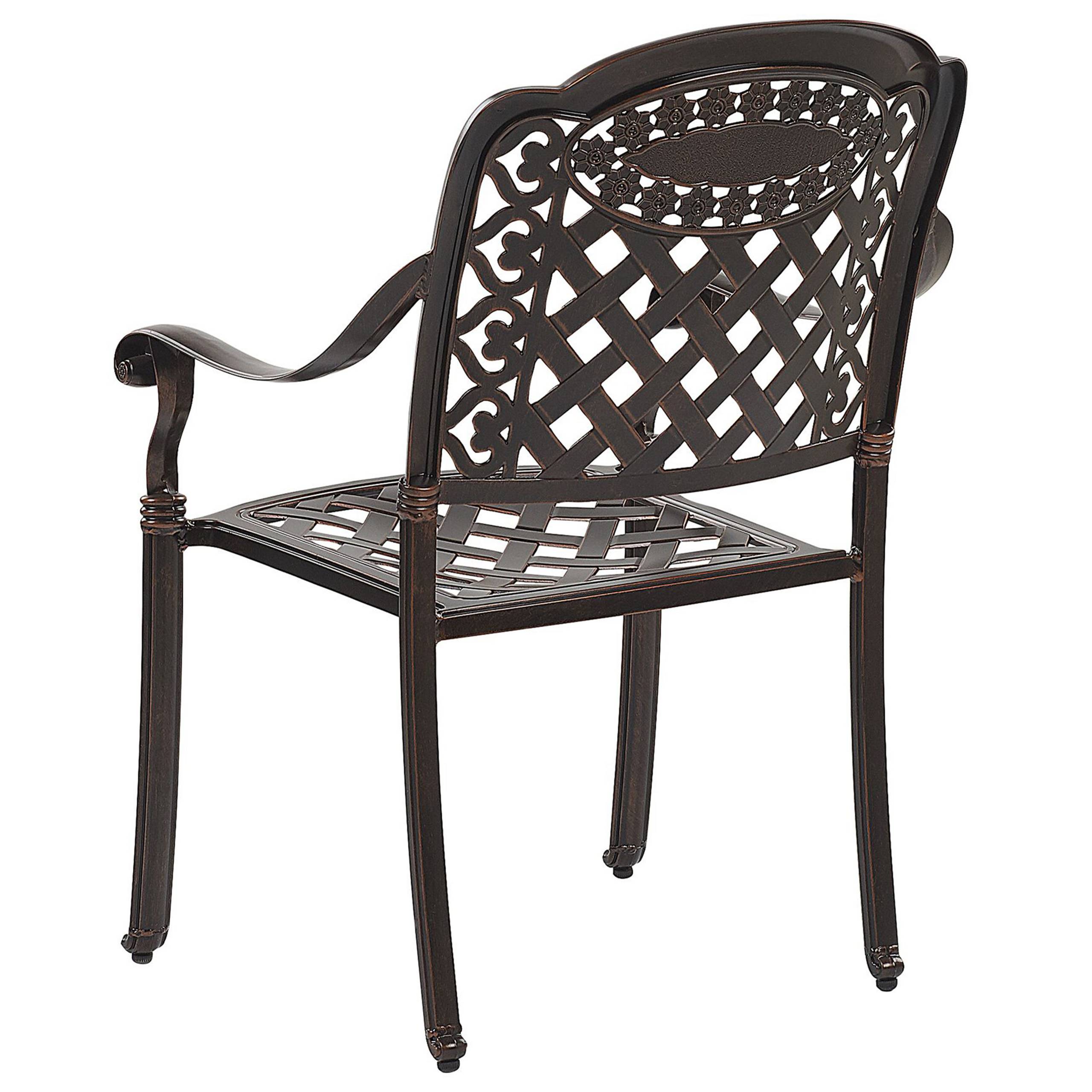 Beliani - Chaise de jardin Aluminium Marron foncé MANFRIA - Beliani - Image 7