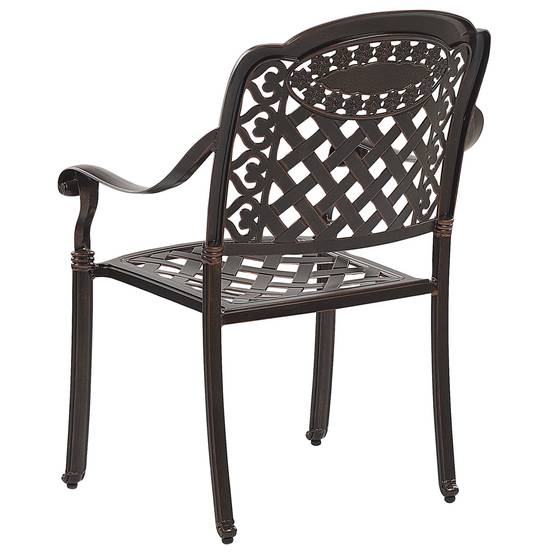 Chaise de jardin Aluminium Marron foncé MANFRIA - Beliani - Image 6
