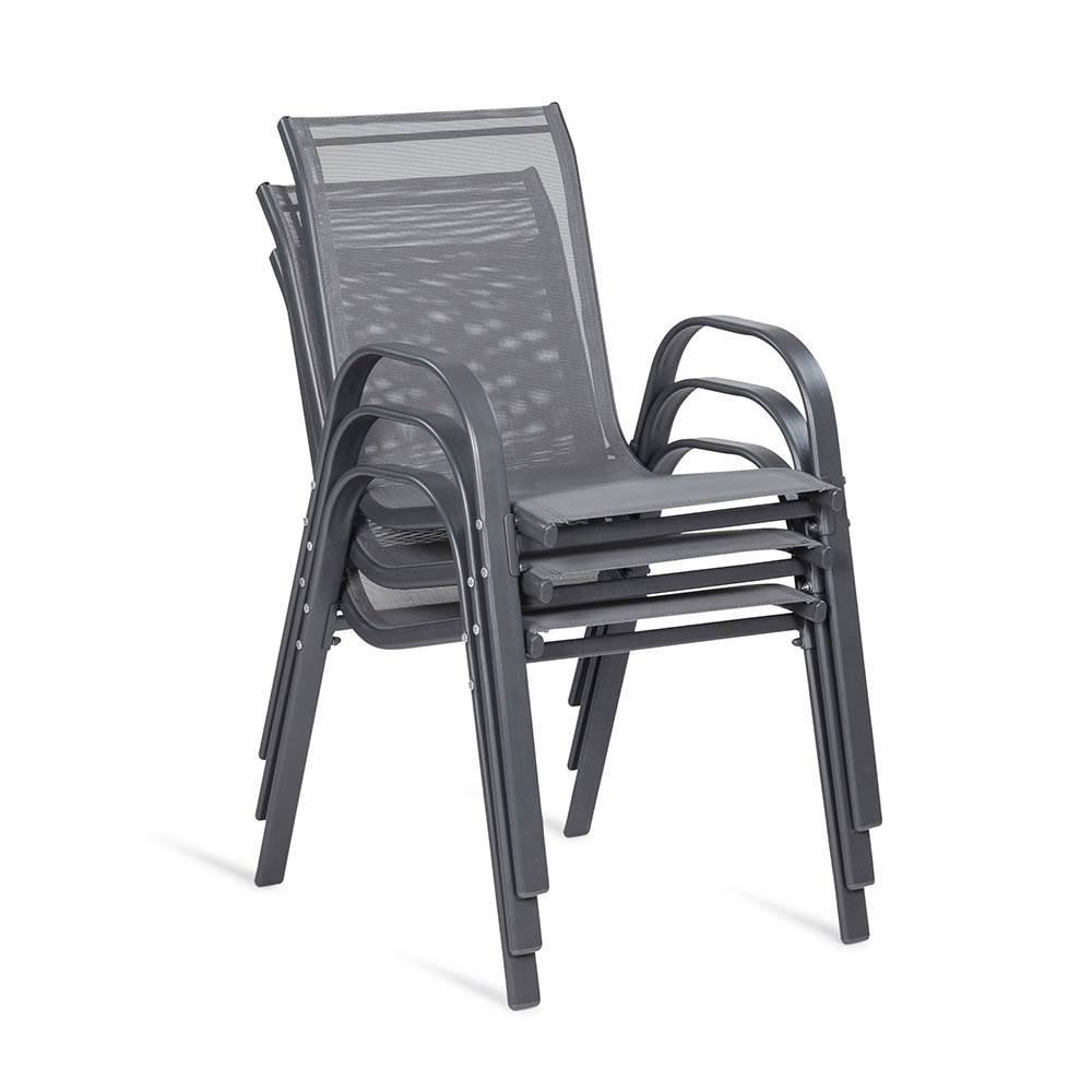 Table de jardin extensible en verre avec 4 chaises - Image 6