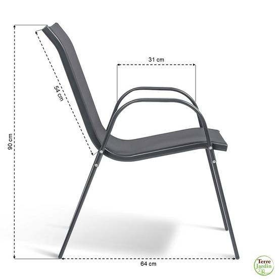 Table de jardin extensible en verre avec 4 chaises - Image 10