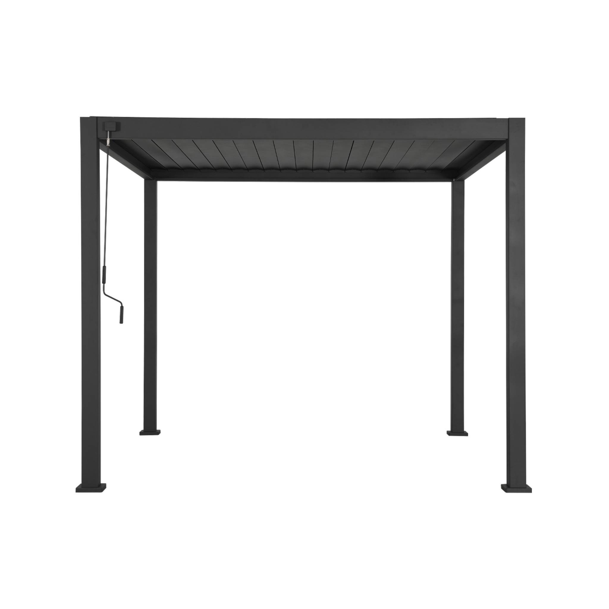 sweeek - Pergola bioclimatique aluminium anthracite Triomphe 3x3 m lames orientables | sweeek - Image 4