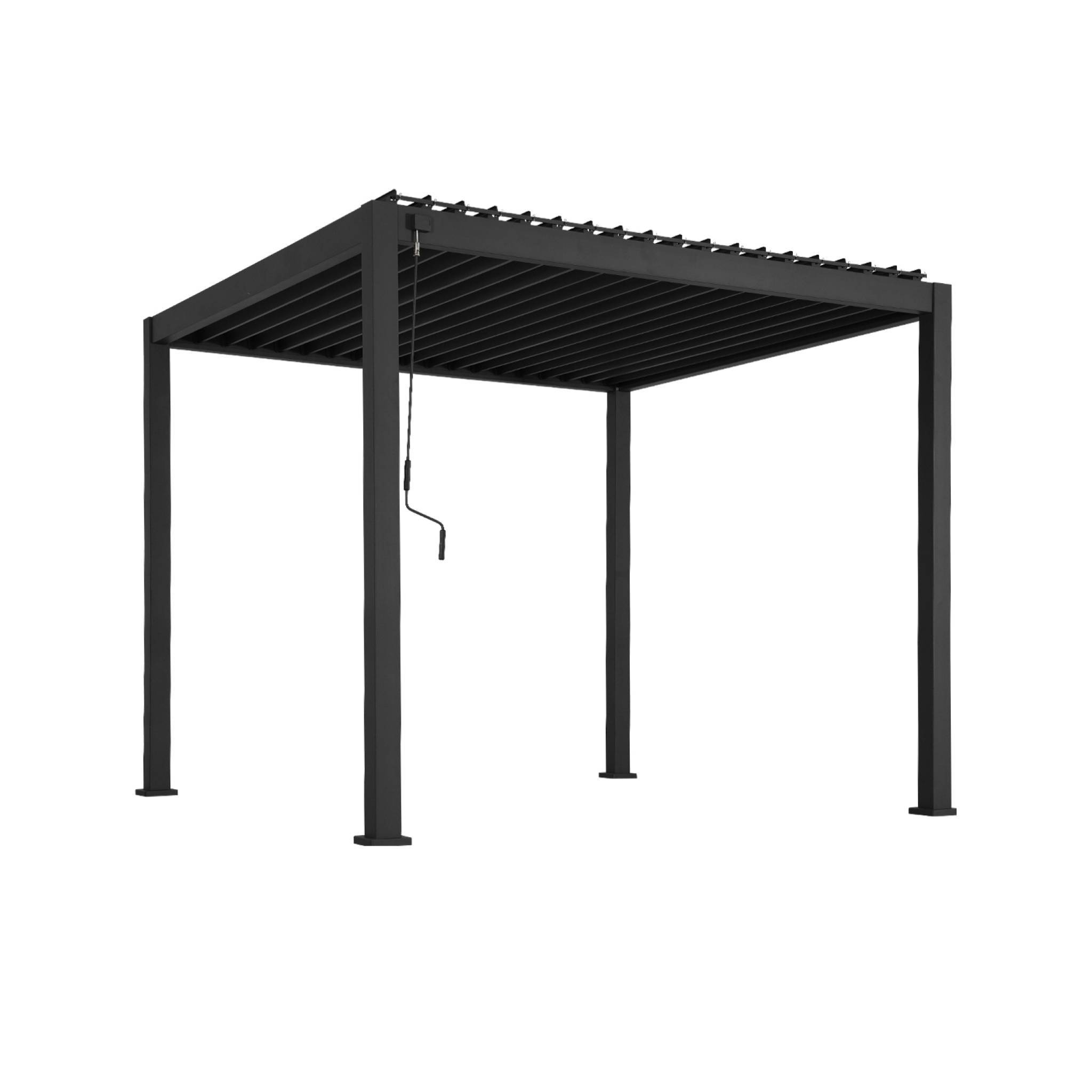 sweeek - Pergola bioclimatique aluminium anthracite Triomphe 3x3 m lames orientables | sweeek - Image 2