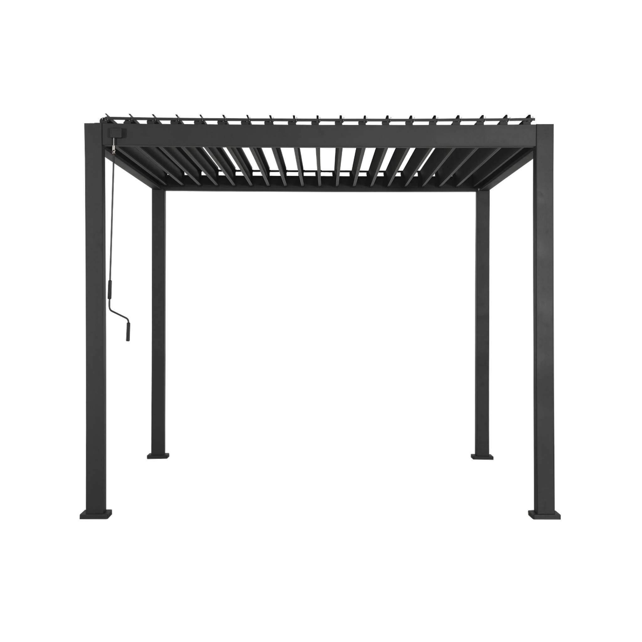 sweeek - Pergola bioclimatique aluminium anthracite Triomphe 3x3 m lames orientables | sweeek - Image 5