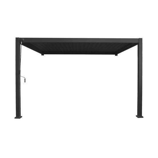 sweeek - Pergola bioclimatique aluminium anthracite adossée lames orientables 4x3m Triomphe | sweeek - Image 4