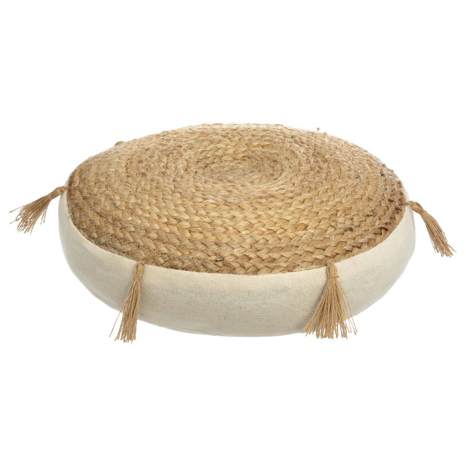 Coussin de sol design jute Rituality - Diam. 38 m - Beige - Atmosphera - Image 1