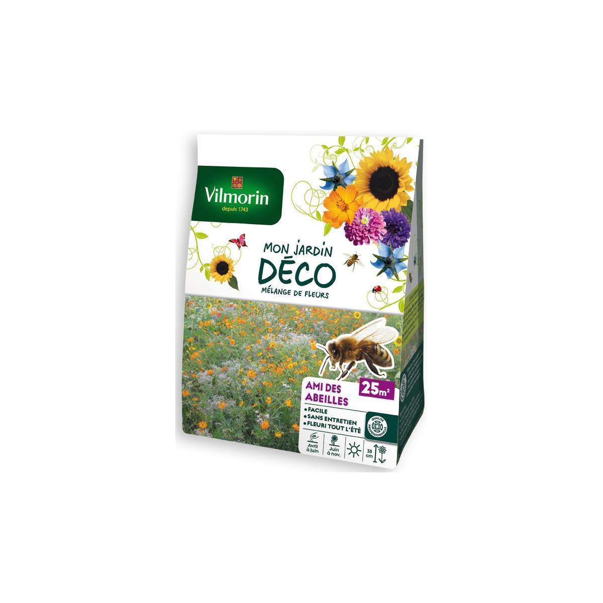 Vilmorin - Sachet graines Mélange de fleurs Ami des Abeilles 25m2