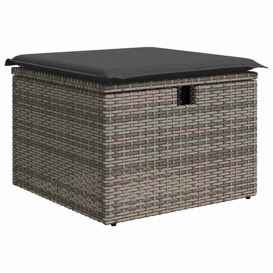 Ensemble de Canapés avec coussin 4 pcs | Canapé D'extérieur | Sofa De Jardin Gris polyrotin Maison Chic - Image 6