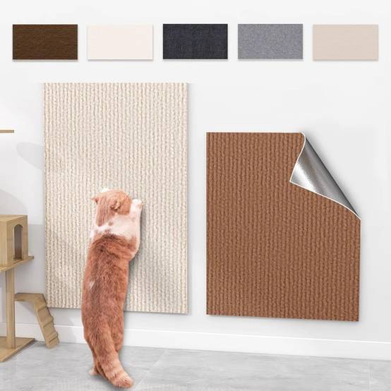 Tapis griffoir autocollant pour chat - 40x100 cm (Kaki) - Protection meubles & murs - Découpable & ultra-adhésif - Living123 - Image 1