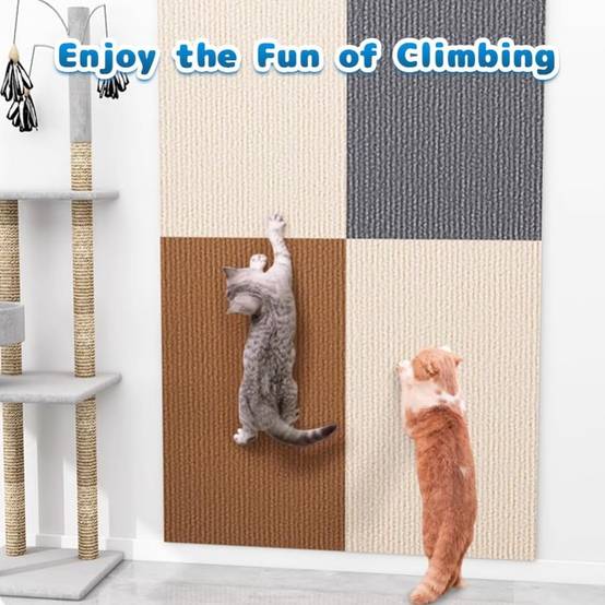 Tapis griffoir autocollant pour chat - 40x100 cm (Kaki) - Protection meubles & murs - Découpable & ultra-adhésif - Living123 - Image 4