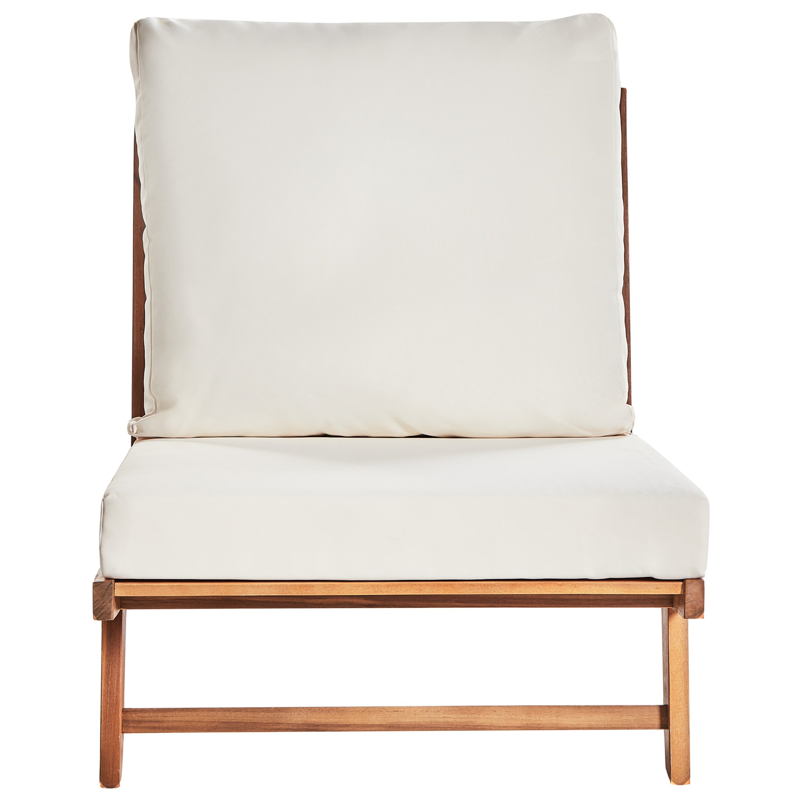 Chaise de jardin Acacia Blanc cassé MICCIANO - Beliani - Image 4
