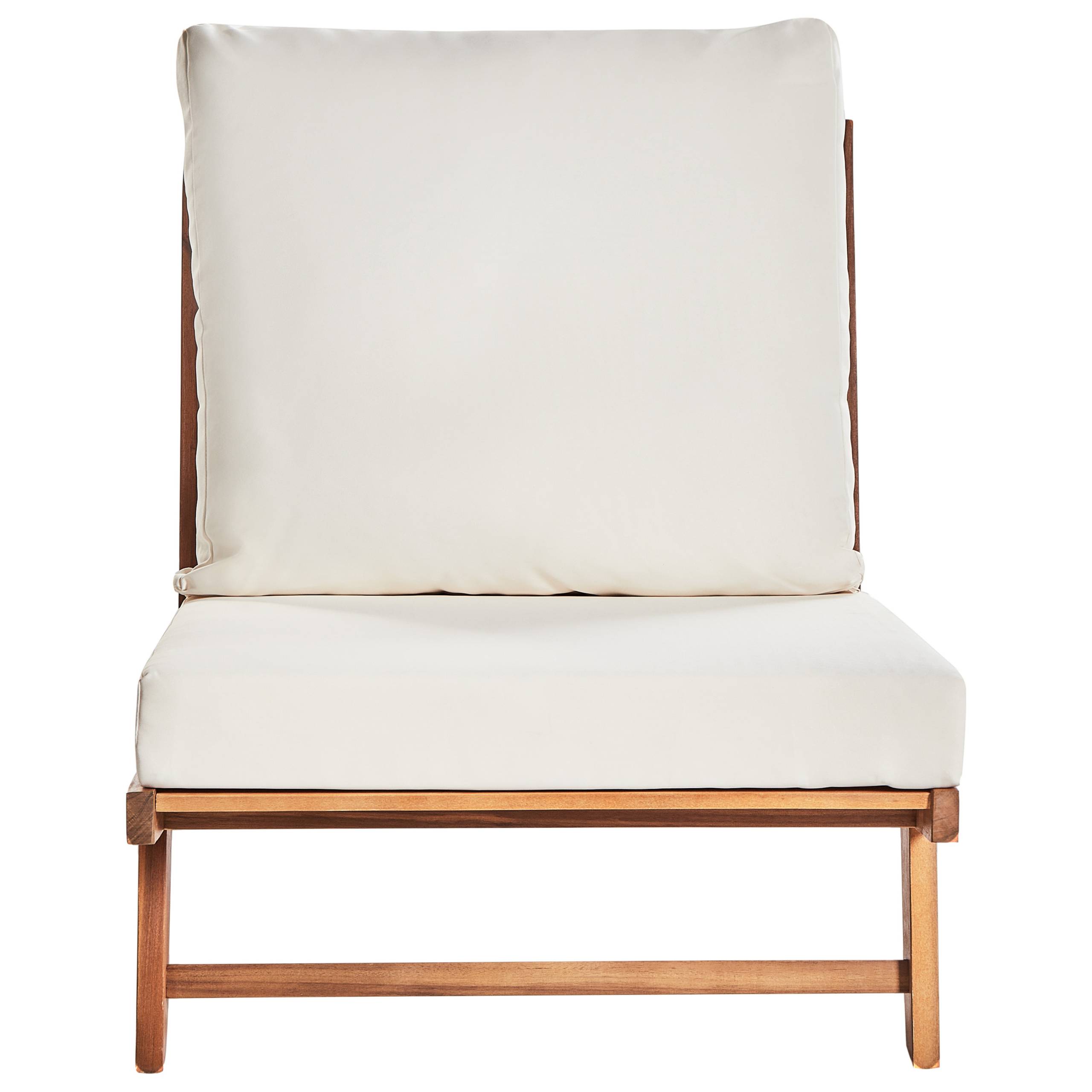 Chaise de jardin Acacia Blanc cassé MICCIANO - Beliani - Image 8