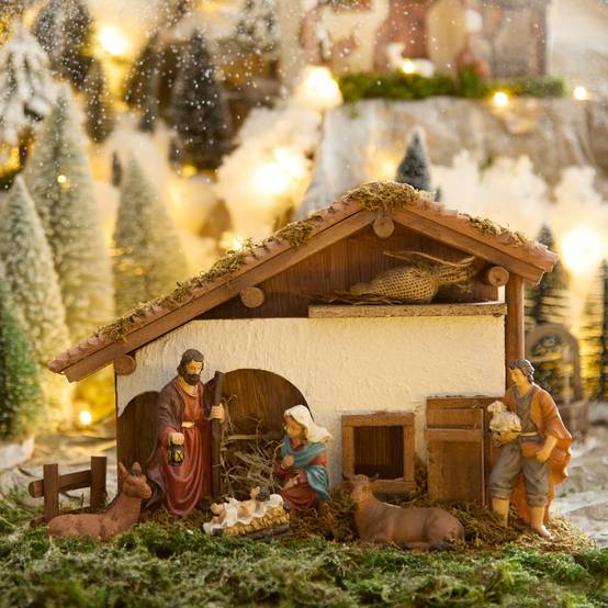 Atmosphera - Crèche de Noël Novea 6 santons 40 x 26,5 cm - Atmosphera Créateur d'intérieur - Image 1