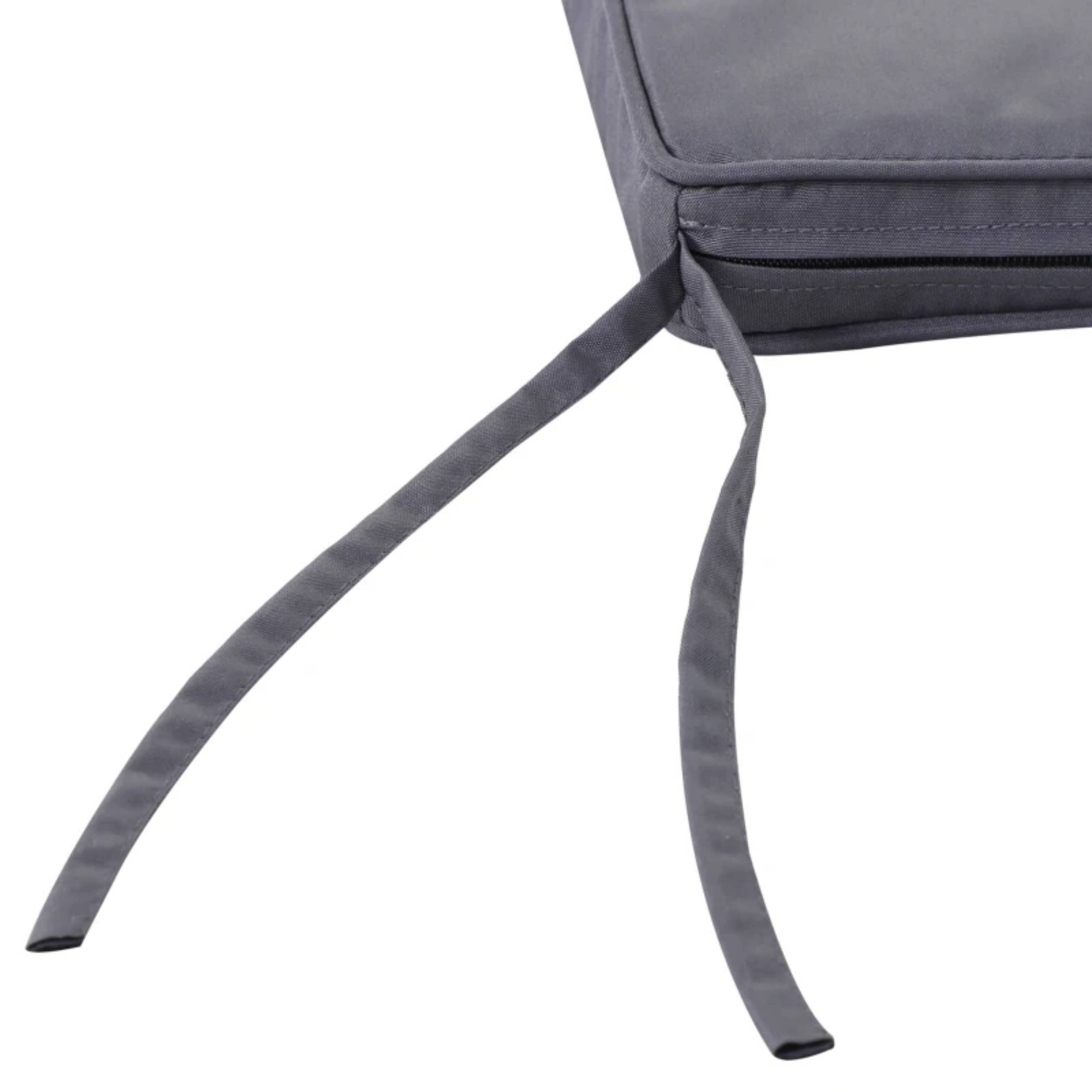 ComfortXL - Coussins de chaise polyester 45x45 cm gris foncé lot de 2 assise jardin confort 5 cm - ComfortXL Outdoor Living - Image 5