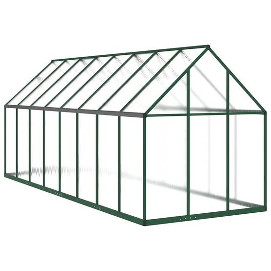 Serre aluminium et polycarbonate vert 445 x 169 x 195 cm - PANGIVO - Image 5