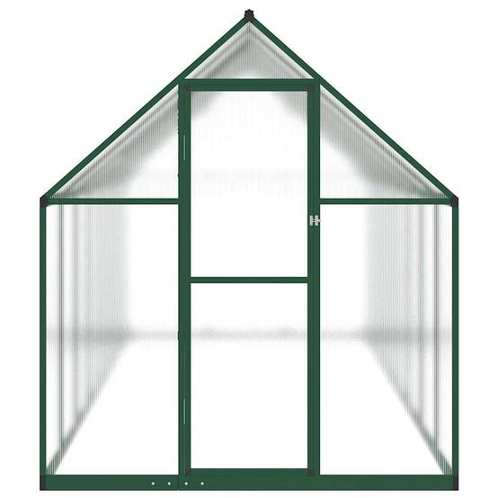 Serre aluminium et polycarbonate vert 445 x 169 x 195 cm - PANGIVO - Image 3