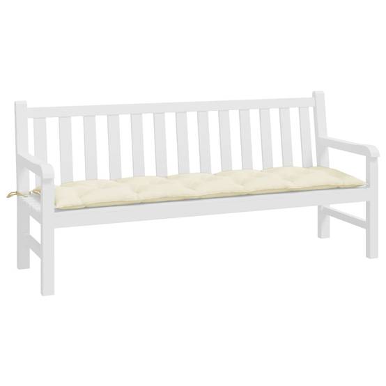 Coussin de banc de jardin crème 180x50x7 cm tissu oxford P118 - Image 3