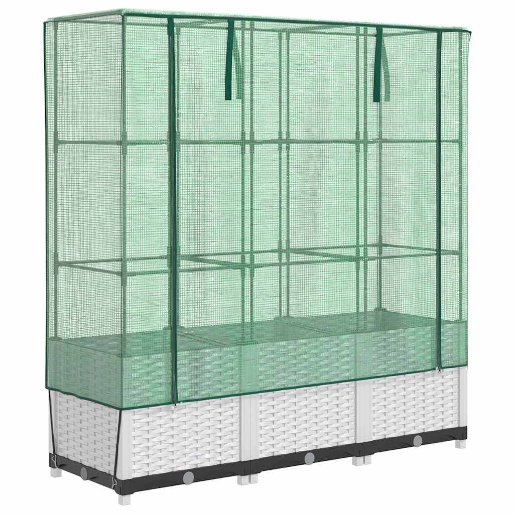 Vidaxl - Jardinière surélevée avec housse aspect rotin 120x40x138 cm vidaXL 4015843 - Image 2