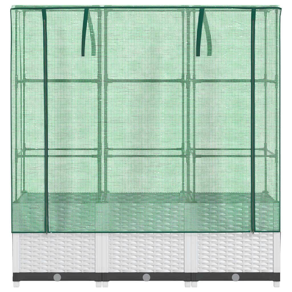 Vidaxl - Jardinière surélevée avec housse aspect rotin 120x40x138 cm vidaXL 4015843 - Image 9