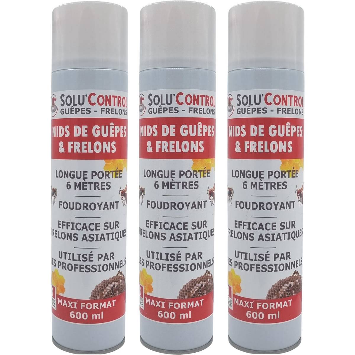 3 Bombes 600ml pour Guêpes, Frelons, Frelons Asiatiques - Destruction des nids - Longue portée 6m - Image 2