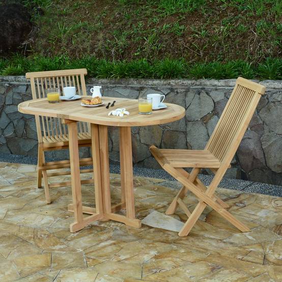 Salon de jardin en teck massif Tahiti, 2 places - TECK'Attitude - Image 2