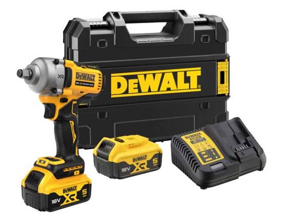 Boulonneuse à chocs 1/2' compacte XR 18V 5.0Ah li-ion brushless DEWALT Jonc de sécurité - DCF891P2T - Image 1