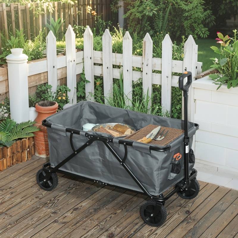 Housse De Protection Imperméable Pour Chariot Pliable De Jardin Et Festival – Tissu Oxford 420D Ultra Résistant, 97 X 61 X 56 Cm, Noir