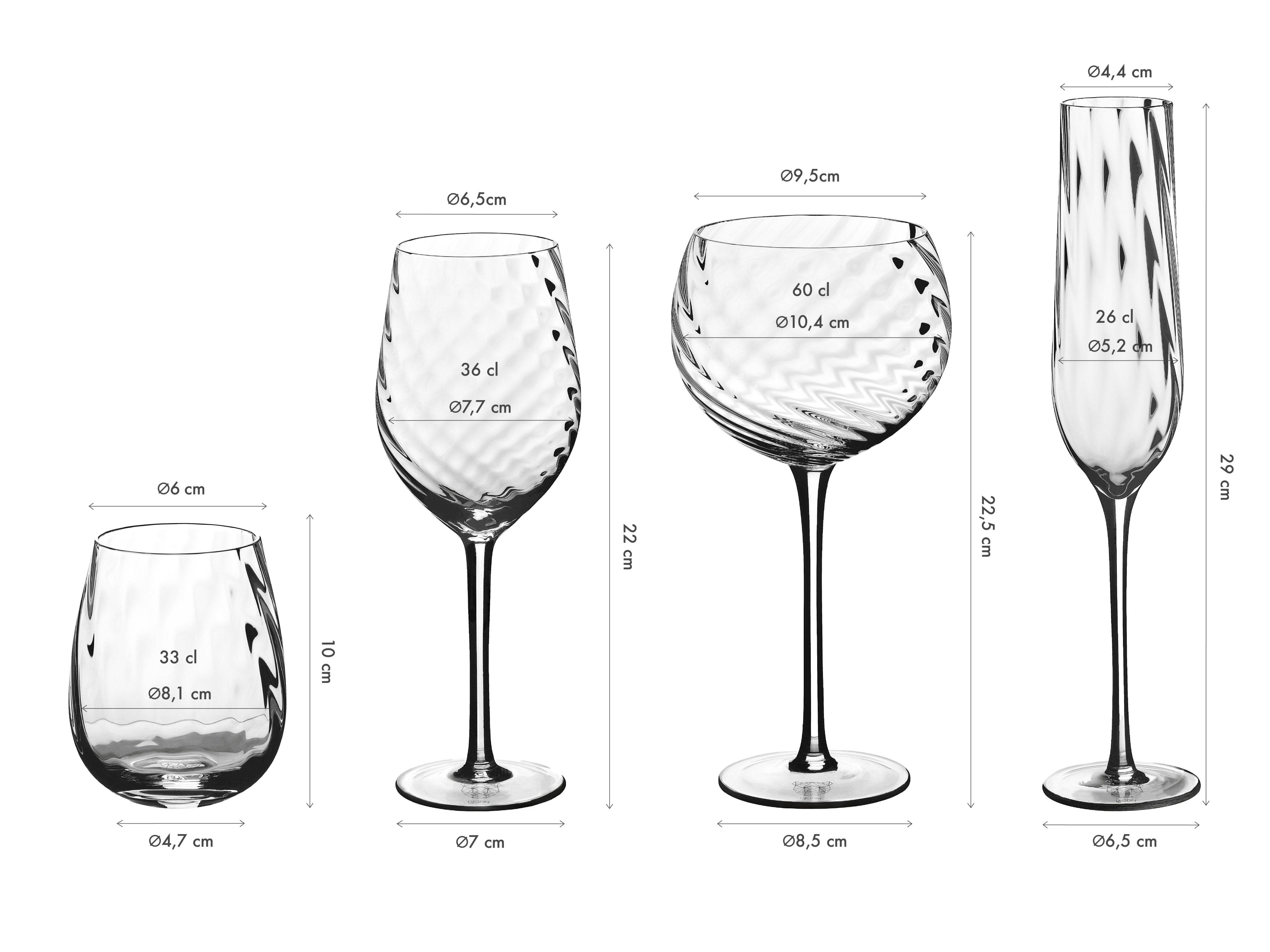 Lot de 24 Set Complet en Cristallin (cristal sans plomb) "STEN", Bjorn - Image 3