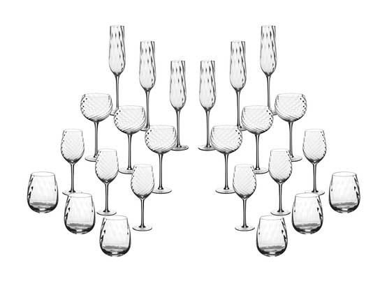 Lot de 24 Set Complet en Cristallin (cristal sans plomb) "STEN", Bjorn - Image 1
