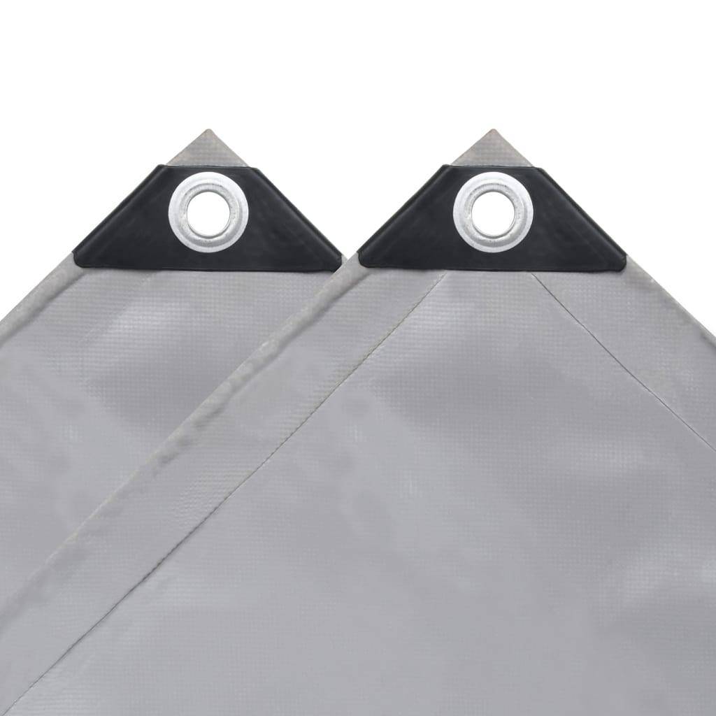 Helloshop26 - Bâche polyvalente et résistante meubles de jardin magasins de bûches remorques voitures bateaux vélos 650 g / m² 3,5 x 5 m gris - Image 4