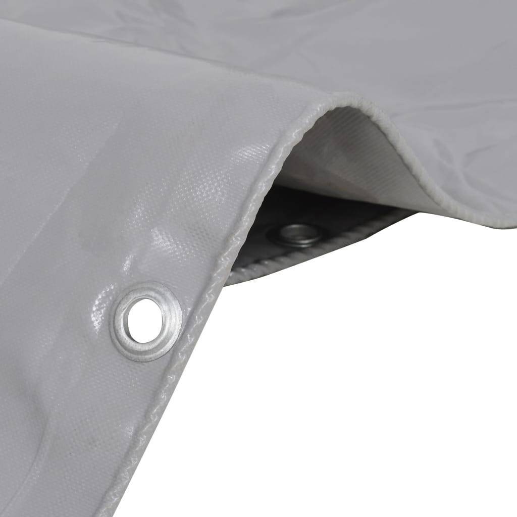 Helloshop26 - Bâche polyvalente et résistante meubles de jardin magasins de bûches remorques voitures bateaux vélos 650 g / m² 3,5 x 5 m gris - Image 2